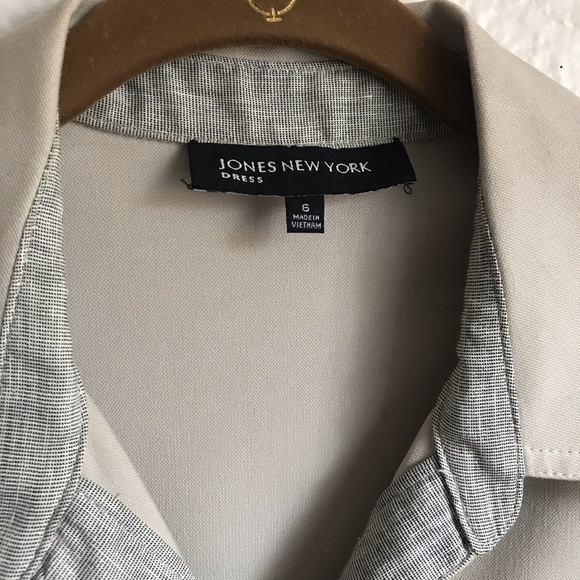 HP! 🎉Jones New York cream shirt dress - Picture 4 of 8